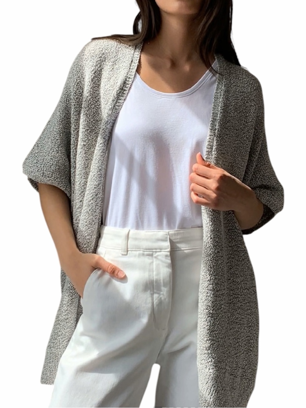 Community Ionic Cape Oversized Short Sleeve Open Front Cardigan Size XS/S